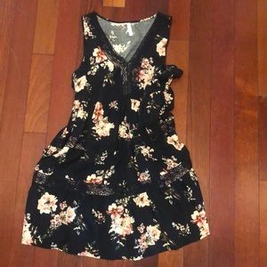 Black floral dress